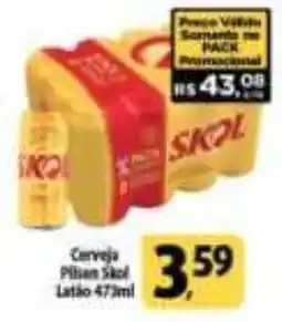 Coelho Diniz Cerveja Pilsen Skol Latão oferta