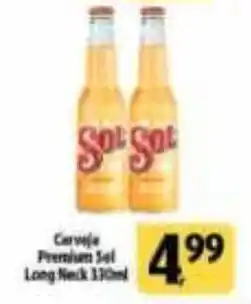 Coelho Diniz Cerveja Premium Sol Long Neck oferta