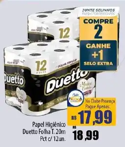 Proença Supermercados Papel Higiênico Duetto Folha T.20m oferta