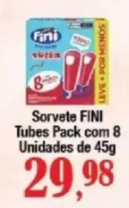 Supermercados Unidos Sorvete FINI oferta