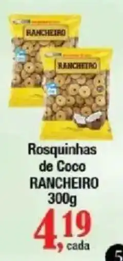 Supermercados Unidos Rosquinhas de Coco RANCHEIRO oferta