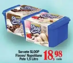 Supermercados Unidos Sorvete SLOOP Flocos/ Napolitano oferta