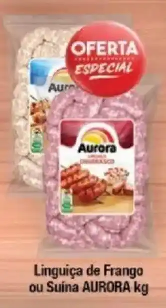 Supermercados Unidos Linguíça de Frango ou Suína AURORA oferta