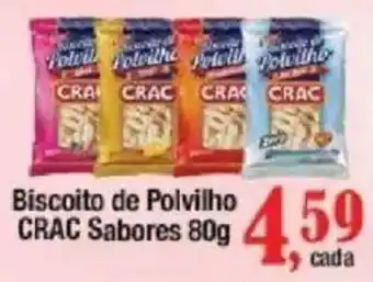 Supermercados Unidos Biscoito de Polvilho CRAC Sabores oferta