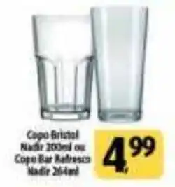 Coelho Diniz Copo Bristol Nadir ou Copo Bar Refresco Nadir oferta