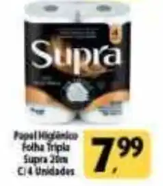 Coelho Diniz Papel Higiênico Folha Tripla Supra oferta
