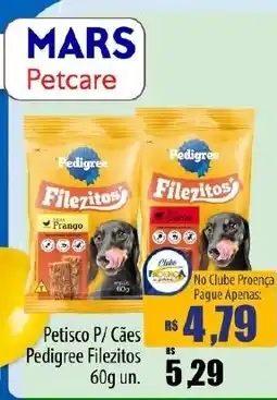 Proença Supermercados Petisco p/ cães pedigree filezitos oferta