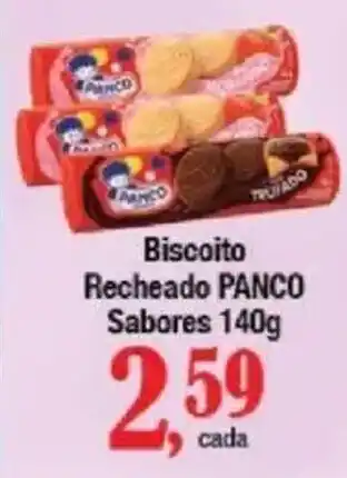 Supermercados Unidos Biscoito recheado panco sabores oferta