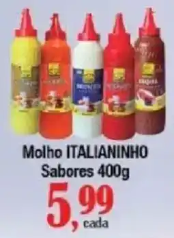 Supermercados Unidos molho italianinho sabores oferta