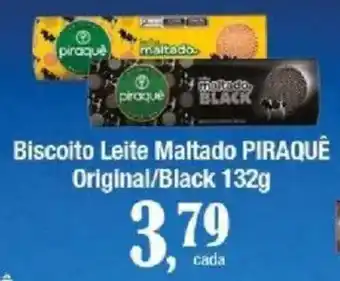 Supermercados Unidos Biscoito Leite Maltado Piraquê Original/Black oferta