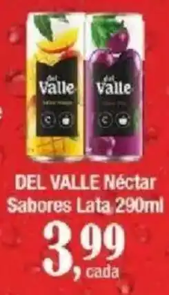 Supermercados Unidos Del valle néctar sabores lata oferta
