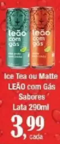 Supermercados Unidos Ice Tea ou Matte LEÃO com Gás oferta