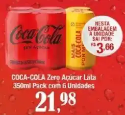 Supermercados Unidos coca-cola zero açúcar lata oferta