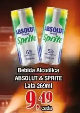 Supermercados Unidos Bebida Alcoólica ABSOLUT & SPRITE oferta