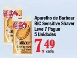 Supermercados Unidos Aparelho de Barbear BIC Sensitive Shaver oferta