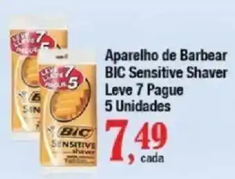 Supermercados Unidos Aparelho de Barbear BIC Sensitive Shaver oferta