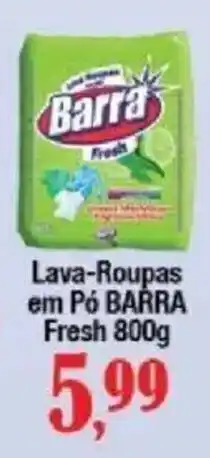 Supermercados Unidos lava-roupas em pó barra fresh oferta
