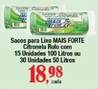 Supermercados Unidos Sacos para Lixo Mais Forte Citronela Rolo oferta