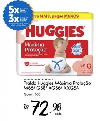 Fralda huggies máxima proteção