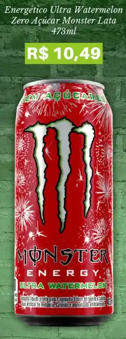 Energético Ultra Watermelon Zero Açúcar Monster Lata