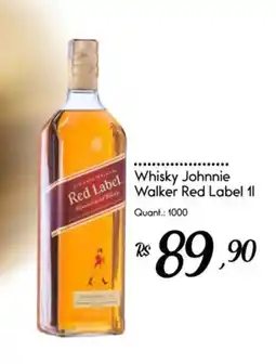 Giassi Supermercados Whisky Johnnie Walker Red Label oferta