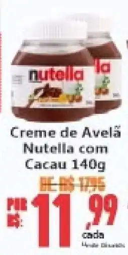Big Supermercados creme de avelã nutella com cacau oferta