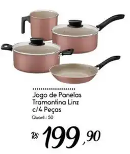 Giassi Supermercados Jogo de Panelas Tramontina Linz oferta