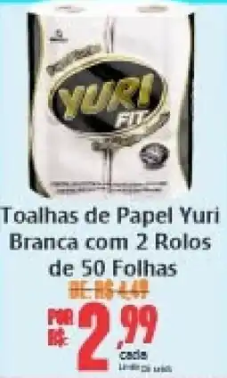 Big Supermercados Toalhas de Papel Yuri Branca com 2 Rolos de 50 Folhas oferta