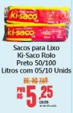 Big Supermercados Sacos para Lixo Ki-Saco Rolo Preto oferta