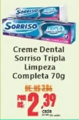 Big Supermercados Creme Dental Sorriso Tripla Limpeza Completa oferta