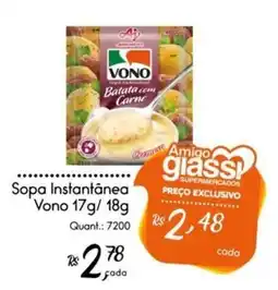 Giassi Supermercados Sopa Instantânea Vono 17g/ 18g oferta