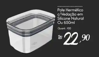 Giassi Supermercados Pote Hermético c/Vedação em Silicone Natural Ou oferta
