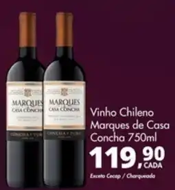 Delta Supermercados Vinho Chileno Marques de Casa Concha oferta