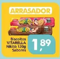 Supermercados Nori Biscoitos vitarella nikito 120g sabores oferta