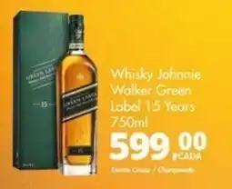Delta Supermercados Whisky Johnnie Walker Green Label 15 Years oferta