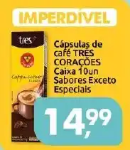 Supermercados Nori Cápsulas de café TRES CORAÇÕES oferta