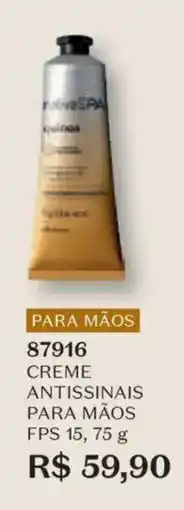 O Boticário Creme antissinais para mãos oferta