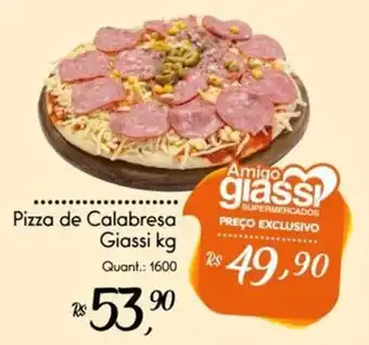 Giassi Supermercados Pizza de Calabresa Giassi kg oferta