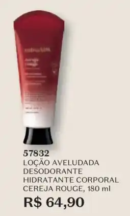 O Boticário Loção aveludada desodorante hidratante corporal cereja rouge oferta