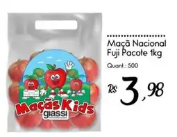 Giassi Supermercados Maçã Nacional Fuji Pacote oferta
