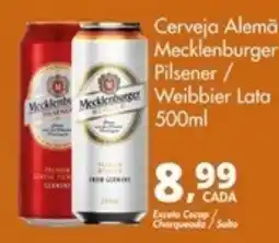 Delta Supermercados Cerveja Alemã Mecklenburger Pilsener / Weibbier Lata oferta