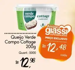 Giassi Supermercados Queijo Verde Campo Cottage oferta
