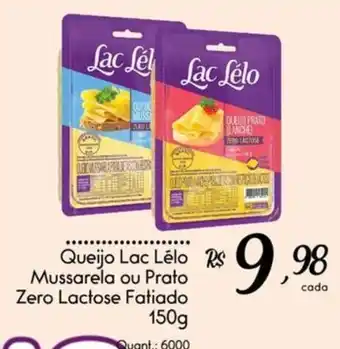 Giassi Supermercados Queijo Lac Lélo Mussarela ou Prato Zero Lactose Fatiado oferta