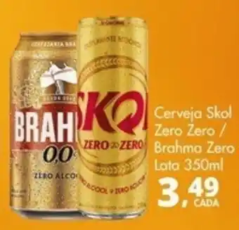 Cerveja Skol Zero Zero / Brahma Zero