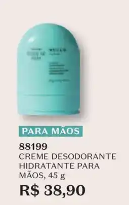 O Boticário creme desodorante para mãos oferta