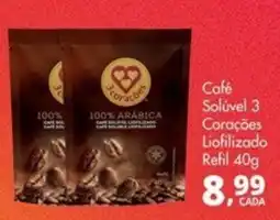 Delta Supermercados Café Solúvel 3 Corações oferta