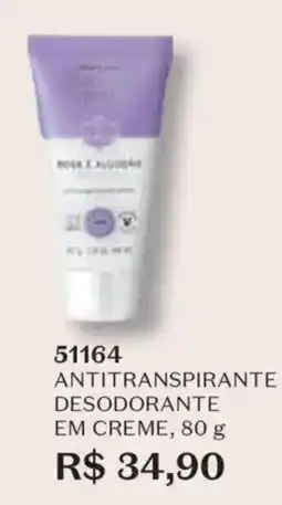 O Boticário antitranspirante desodorante em creme oferta