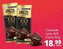 Delta Supermercados Chocolate lacta 60% cacao oferta