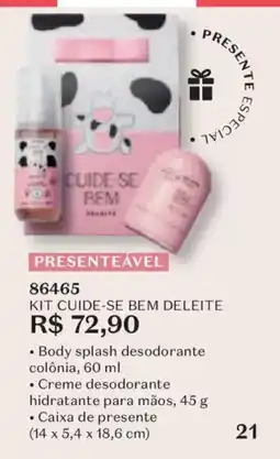 O Boticário Kit cuide-se bem deleite oferta