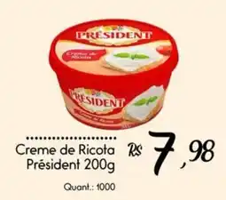 Giassi Supermercados Creme de Ricota Président oferta